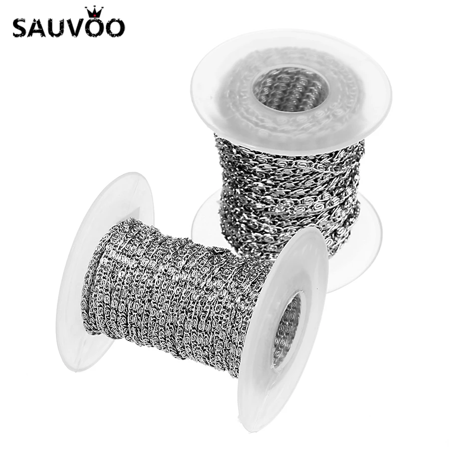 Цепочки SAUVOO из нержавеющей стали шириной 2 мм, 3 мм для мужчин и женщин, фурнитура для изготовления ювелирных изделий ручной работы «сделай с...
Цепочки SAUVOO из нержавеющей стали шириной 2 мм, 3 мм для мужчин и женщин, фурнитура для изготовления ювелирных изделий ручной работы «сделай с...
