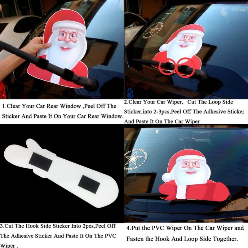 Christmas Car Decoration Santa Claus 3D PVC Waving Halloween Car Stickers Styling Window Wiper Decals Rear Windshield Decor
Christmas Car Decoration Santa Claus 3D PVC Waving Halloween Car Stickers Styling Window Wiper Decals Rear Windshield Decor