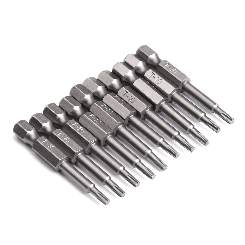 10PCS/set 1/4 50mm TORX Series Electric Screw Driver Bits Set TORX10 Handle Tool Screwdrivers Kit
10PCS/set 1/4 50mm TORX Series Electric Screw Driver Bits Set TORX10 Handle Tool Screwdrivers Kit