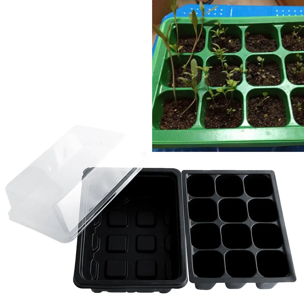 Лоток питомник с крышками 12 отверстий лоток для семян коробка пластиковый