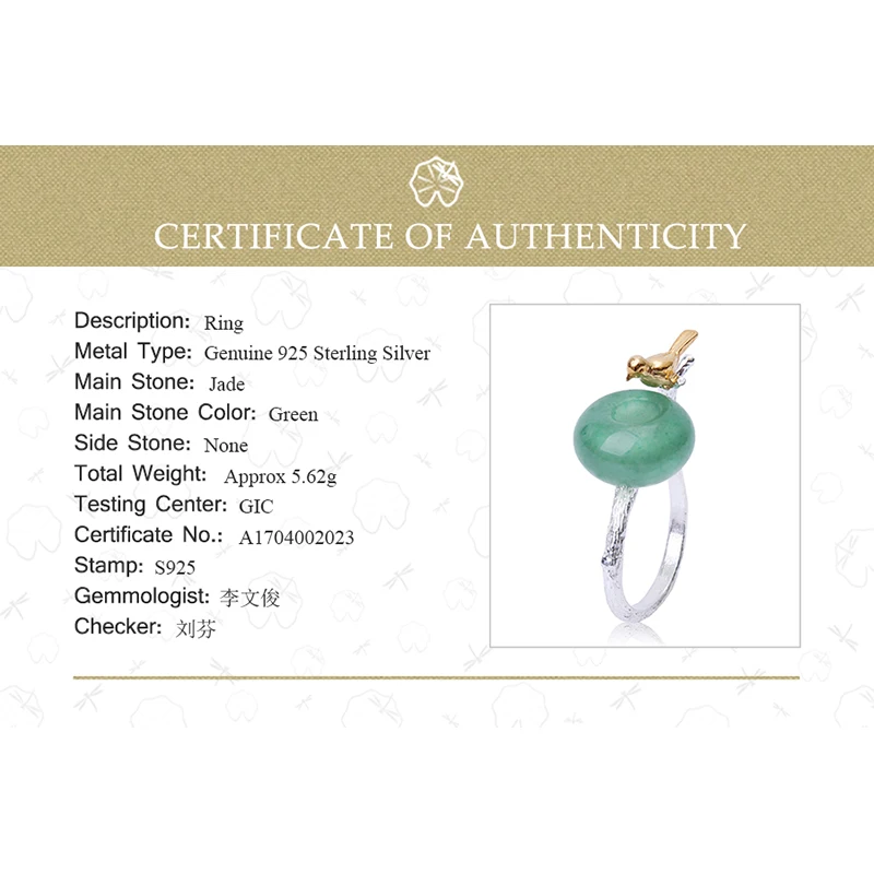 Lotus Fun Real 925 Sterling Silver Natural Stone Creative Handmade Designer Fine Jewelry Cute Retray Bird Rings for Women Bijoux
Lotus Fun Real 925 Sterling Silver Natural Stone Creative Handmade Designer Fine Jewelry Cute Retray Bird Rings for Women Bijoux