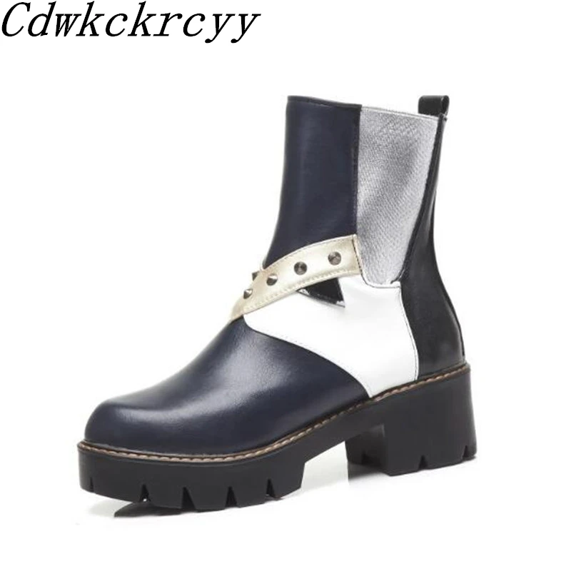 Autumn winter New style fashion European style Blue Patchwork personality High-heeled Short boots Cashmere Keep warm Women Boots
Autumn winter New style fashion European style Blue Patchwork personality High-heeled Short boots Cashmere Keep warm Women Boots