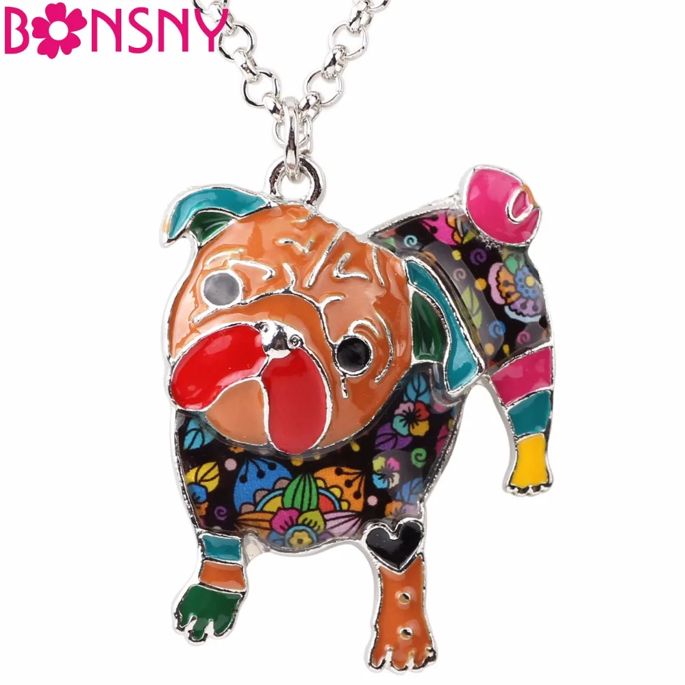 Bonsny Enamel Alloy Bulldog Pug Dog Choker Necklace Pendant Chain Collar Trendy Animal Jewelry For Women Girls Gift Party Charms
Bonsny Enamel Alloy Bulldog Pug Dog Choker Necklace Pendant Chain Collar Trendy Animal Jewelry For Women Girls Gift Party Charms