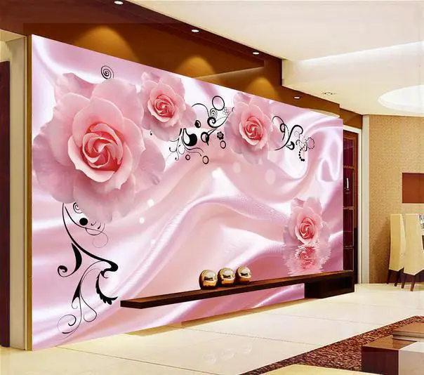 New large wallpaper Custom Romantic rose vine mural wall paper papel de parede stickers 8711 murais 3d|paper lantens|paperwallpaper apple |
