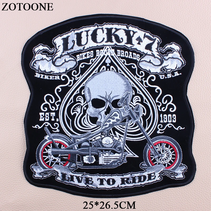ZOTOONE Big Punk Rock Skull Patch Large Embroidery Biker Patches Motorcycle For Clothes Jacket Iron On letter Emo Patch jeans
ZOTOONE Big Punk Rock Skull Patch Large Embroidery Biker Patches Motorcycle For Clothes Jacket Iron On letter Emo Patch jeans