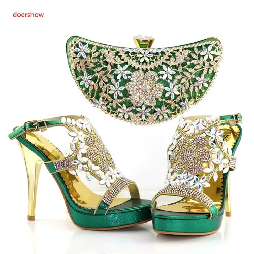 doershow Women Shoes And Bag Set With Rhinestones Pumps Italian Shoes With Matching Bags For Evening Party 2018 style PAB1-25
doershow Women Shoes And Bag Set With Rhinestones Pumps Italian Shoes With Matching Bags For Evening Party 2018 style PAB1-25