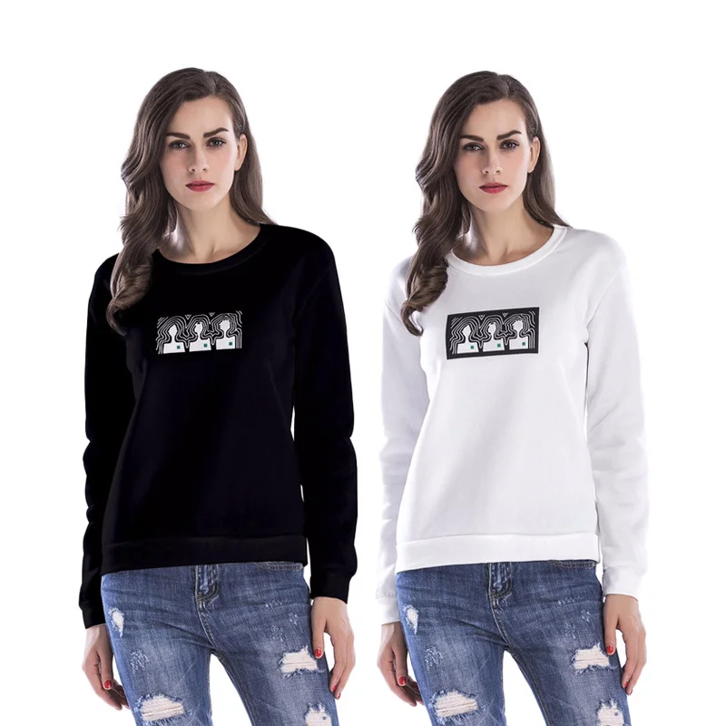Cotton Women Sweatshirts Luxury Fleece Thicken Loose Printed Womens Black White Casual Sweatshirts Fashion Autumn Female Outwear
Cotton Women Sweatshirts Luxury Fleece Thicken Loose Printed Womens Black White Casual Sweatshirts Fashion Autumn Female Outwear