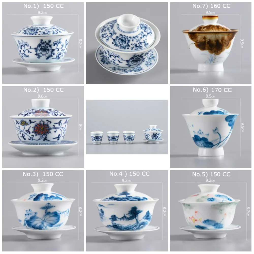 "King Tea Mall" Gaiwan Tea Tureen "сине-белый Китай" Чайные чашки чайные принадлежности чайные инструменты чайные наборы подарки 150-170 куб. См
"King Tea Mall" Gaiwan Tea Tureen "сине-белый Китай" Чайные чашки чайные принадлежности чайные инструменты чайные наборы подарки 150-170 куб. См