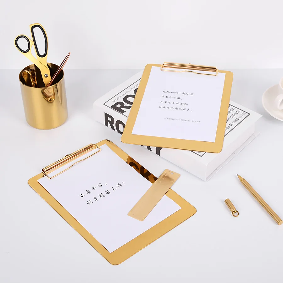 MRZOOT Golden Writing Board Clip Nordic Metal Information Folder Note Menu Home Decoration
MRZOOT Golden Writing Board Clip Nordic Metal Information Folder Note Menu Home Decoration