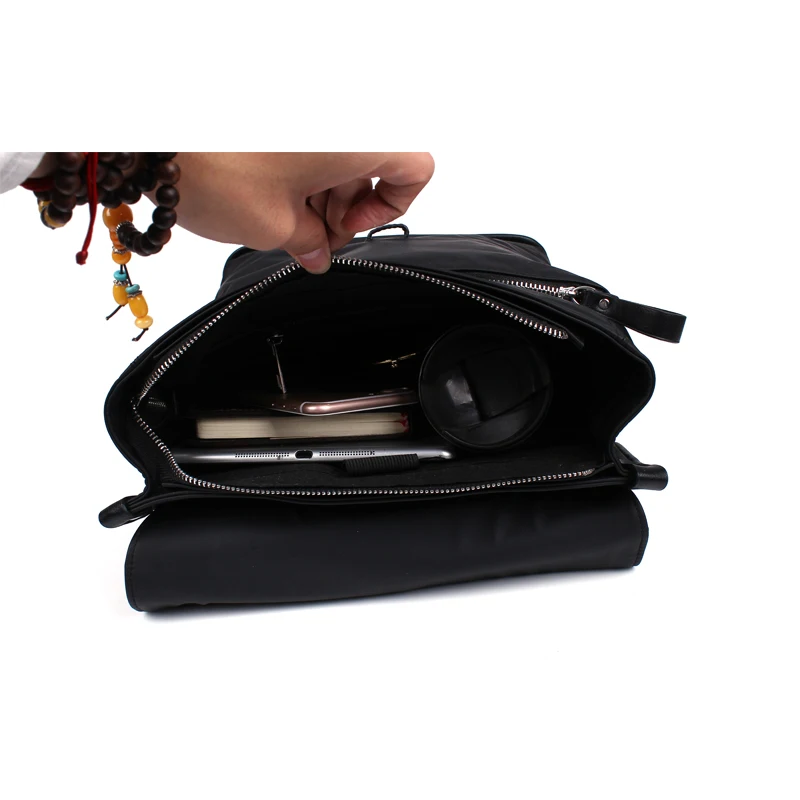 Larcker brand simplicity nylon black backpack smoothly pu belt patchwork men backpack fashion oblong backpack
Larcker brand simplicity nylon black backpack smoothly pu belt patchwork men backpack fashion oblong backpack