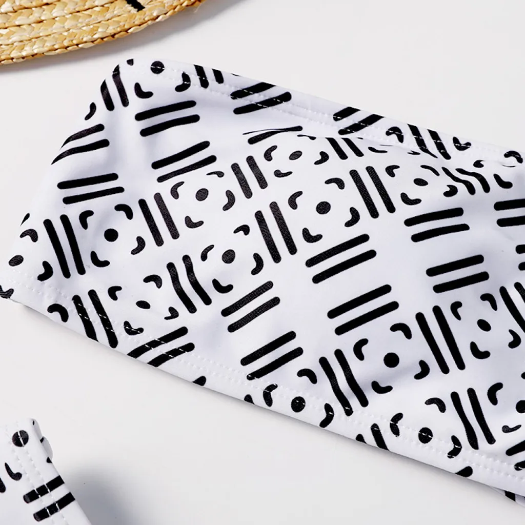 Swimwear Women 2019 Push Up Swimsuit Plus Size Beachwear Bikini Fashion Outdoor Sports Sexy Beach Summer Print Stripe Set | Спорт и
