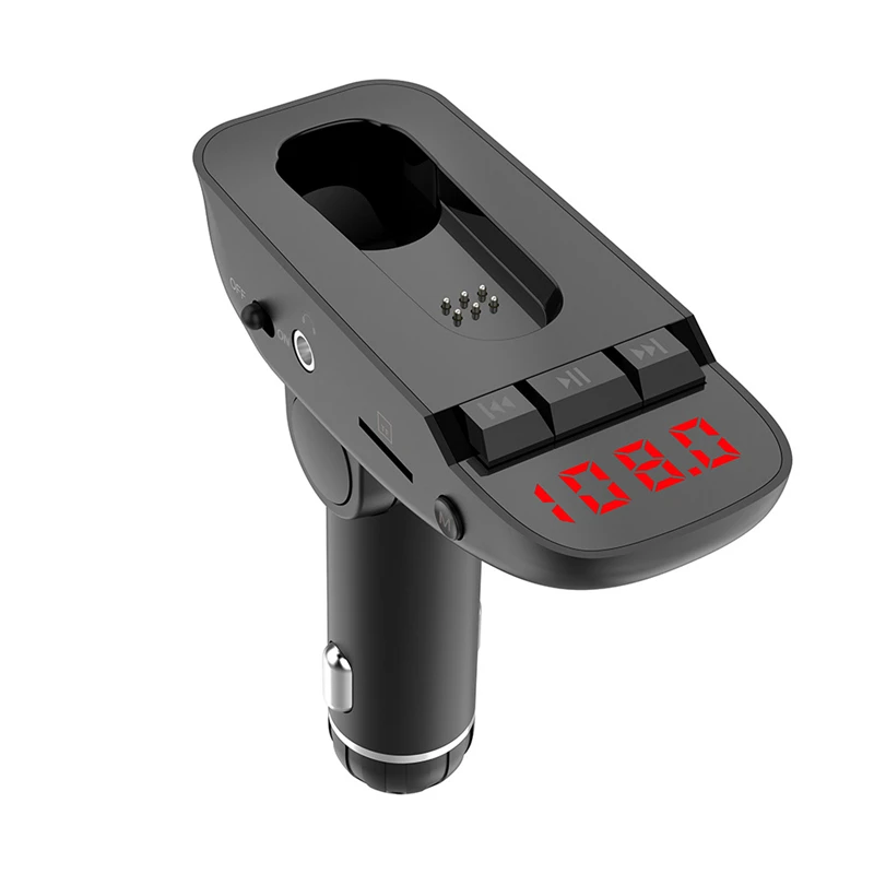 FM Transmitter Bluetooth V4.2 Handsfree Car Kit + Headset Earphone FM Modulator Adapter Aux Output Inout Support TF Card U-Disk
FM Transmitter Bluetooth V4.2 Handsfree Car Kit + Headset Earphone FM Modulator Adapter Aux Output Inout Support TF Card U-Disk