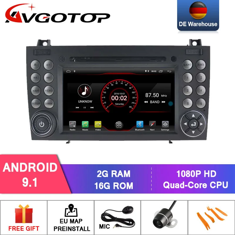 Нет в наличии! AVGOTOP автомобильный dvd плеер для BENZ SLK200/SLK280 SLK350/SLK55 2004 2012 встроенный