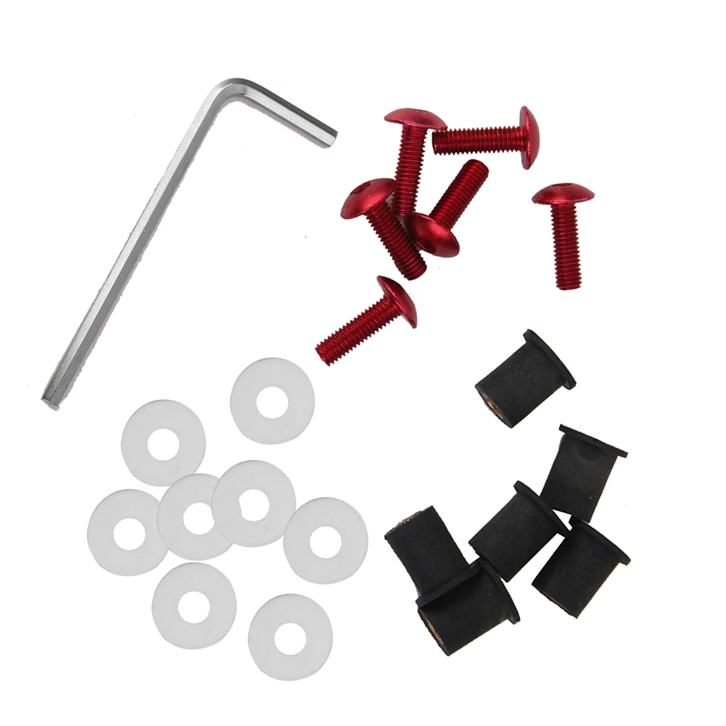 5mm Windshield Mounting Nuts Fairing Windscreen Screw Bolt Kit Windshield Mounting Nuts Red Black Silver
5mm Windshield Mounting Nuts Fairing Windscreen Screw Bolt Kit Windshield Mounting Nuts Red Black Silver