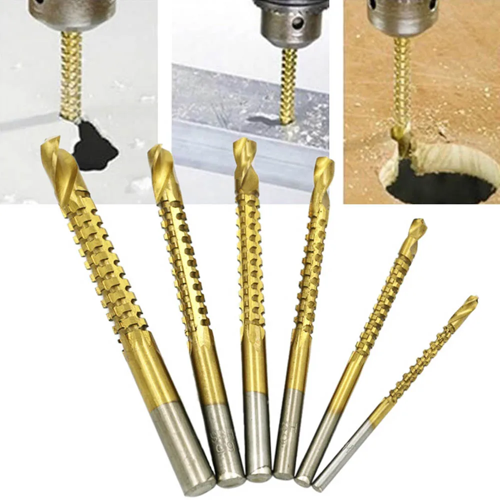 6pcs Professional Titanium Coated HSS Drill Bit Electric Drill Plastic Metal Hole Grooving Drill Saw Carpenter Woodworking Tools
6pcs Professional Titanium Coated HSS Drill Bit Electric Drill Plastic Metal Hole Grooving Drill Saw Carpenter Woodworking Tools