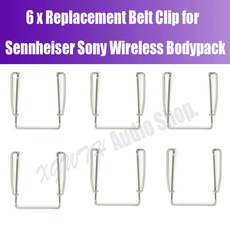 Комплект из 6 металлических сменных зажимов для ремня Sennheiser G1 G2 G3 Sony, беспроводной передатчик, микрофонная система
Комплект из 6 металлических сменных зажимов для ремня Sennheiser G1 G2 G3 Sony, беспроводной передатчик, микрофонная система