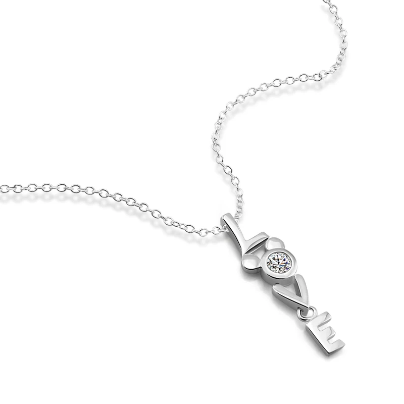 Valentine's day birthday present LOVE Necklace 100% 925 Sterling Silver Simple Pendant Chocker Fashiont Woman Silver Jewelry
Valentine's day birthday present LOVE Necklace 100% 925 Sterling Silver Simple Pendant Chocker Fashiont Woman Silver Jewelry
