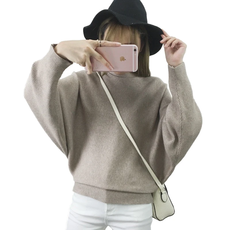 New Bat sleeve Sweater Women 2019 Spring Autumn Long sleeve Slash neck Loose Knit Pullover Students Casual Tops Female Sweaters
New Bat sleeve Sweater Women 2019 Spring Autumn Long sleeve Slash neck Loose Knit Pullover Students Casual Tops Female Sweaters