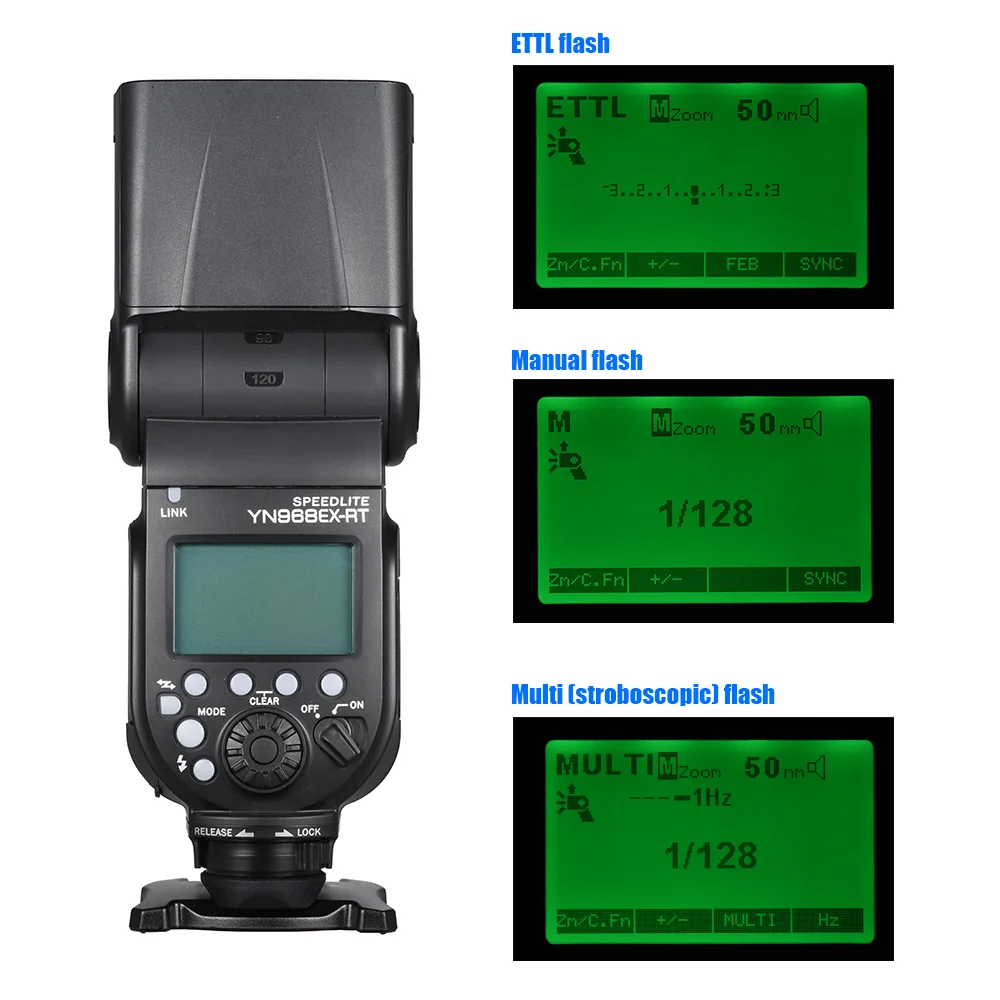 YONGNUO YN968EX RT Беспроводная ttl Master Вспышка Speedlite светодиодный свет 1/8000 s HSS для Canon 500D 550D