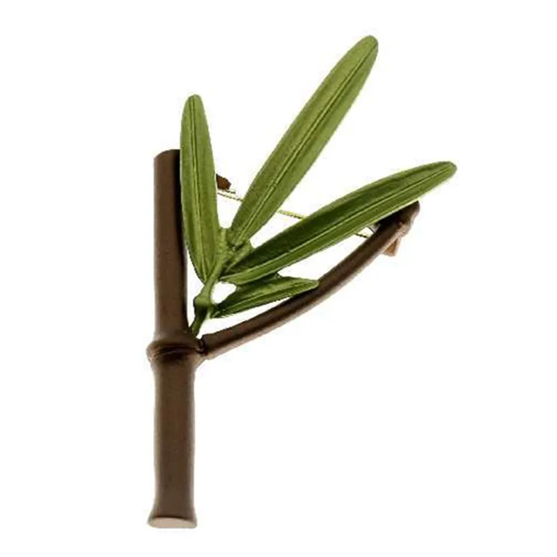 Pinksee Creative Green Bamboo Brooch Scarf Deduction Lifelike Metal Pin for Unisex Garment Accessories
Pinksee Creative Green Bamboo Brooch Scarf Deduction Lifelike Metal Pin for Unisex Garment Accessories