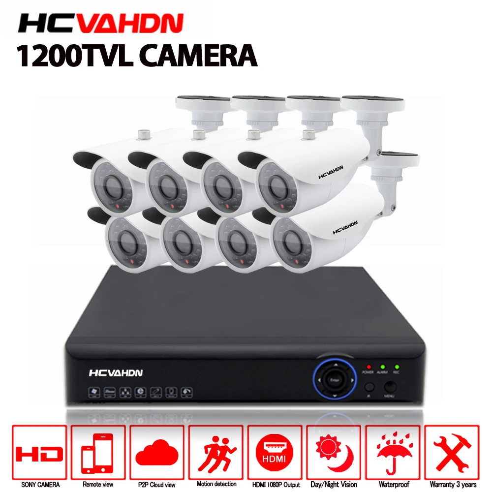 8CH 1080P HDMI DVR 1200TVL HD Outdoor Surveillance Security Camera System 8 Channel CCTV DVR Kit AHD Camera Waterproof Set
8CH 1080P HDMI DVR 1200TVL HD Outdoor Surveillance Security Camera System 8 Channel CCTV DVR Kit AHD Camera Waterproof Set