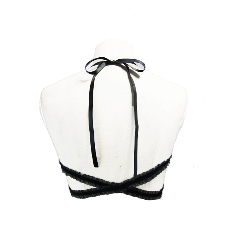 EVA LADY Black Sexy Rose Lace Halter Women Strapless Tops Punk Charming Backless Women Chest Decoration Hollow Out Brassiere
EVA LADY Black Sexy Rose Lace Halter Women Strapless Tops Punk Charming Backless Women Chest Decoration Hollow Out Brassiere