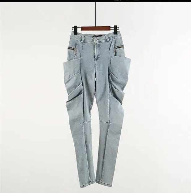 S-XXL! Fashion harem pants 2018 Fall new irregular leg jeans personality big pocket casual pants designer overalls
S-XXL! Fashion harem pants 2018 Fall new irregular leg jeans personality big pocket casual pants designer overalls