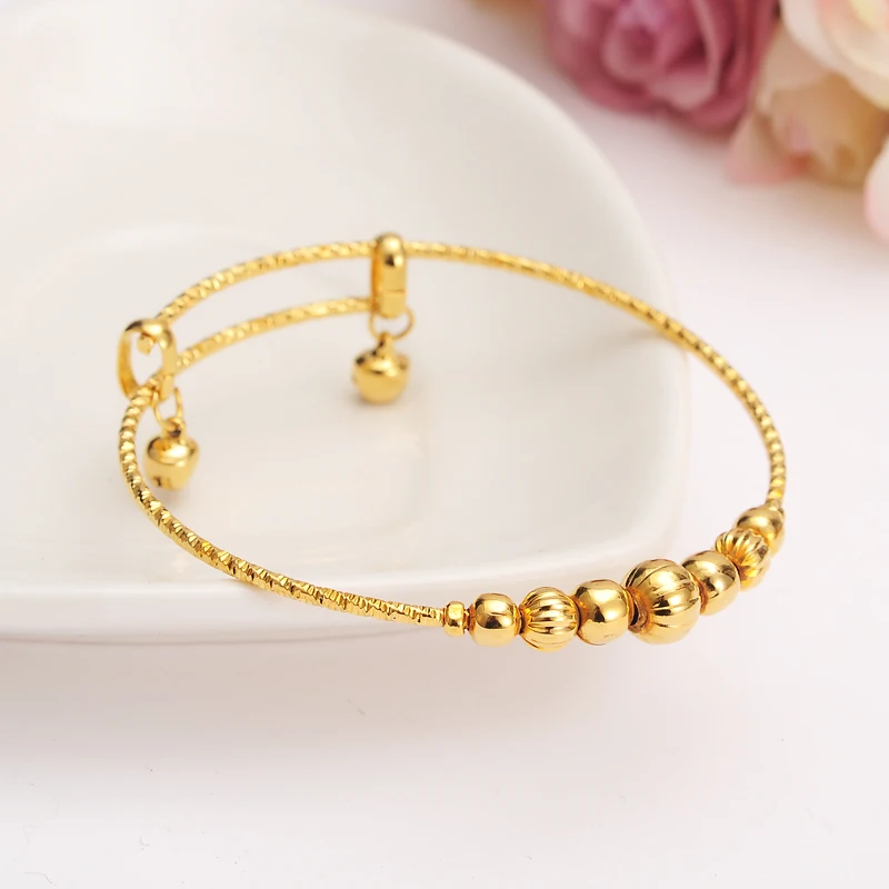 12pcs dubai india Charm Bracelet for Women Gold beads Bangle cute bell kids girls women Hand Chain Jewelry anklets Arab gift
12pcs dubai india Charm Bracelet for Women Gold beads Bangle cute bell kids girls women Hand Chain Jewelry anklets Arab gift
