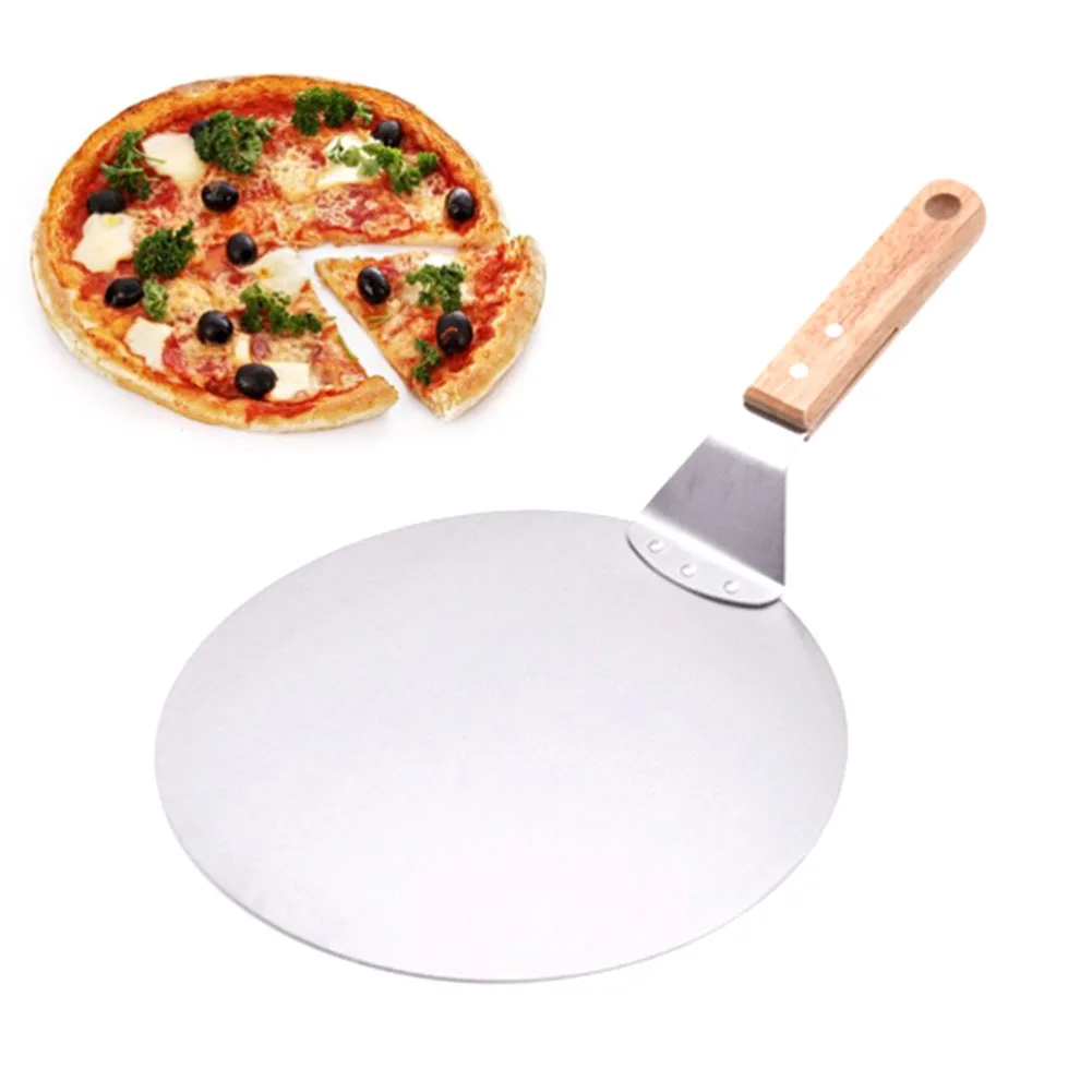 Useful Stainless Steel Pizza Peel Shovel with Wooden Handle Cake Shovel Baking Tools Cheese Pizza Shovels FBE3
Useful Stainless Steel Pizza Peel Shovel with Wooden Handle Cake Shovel Baking Tools Cheese Pizza Shovels FBE3