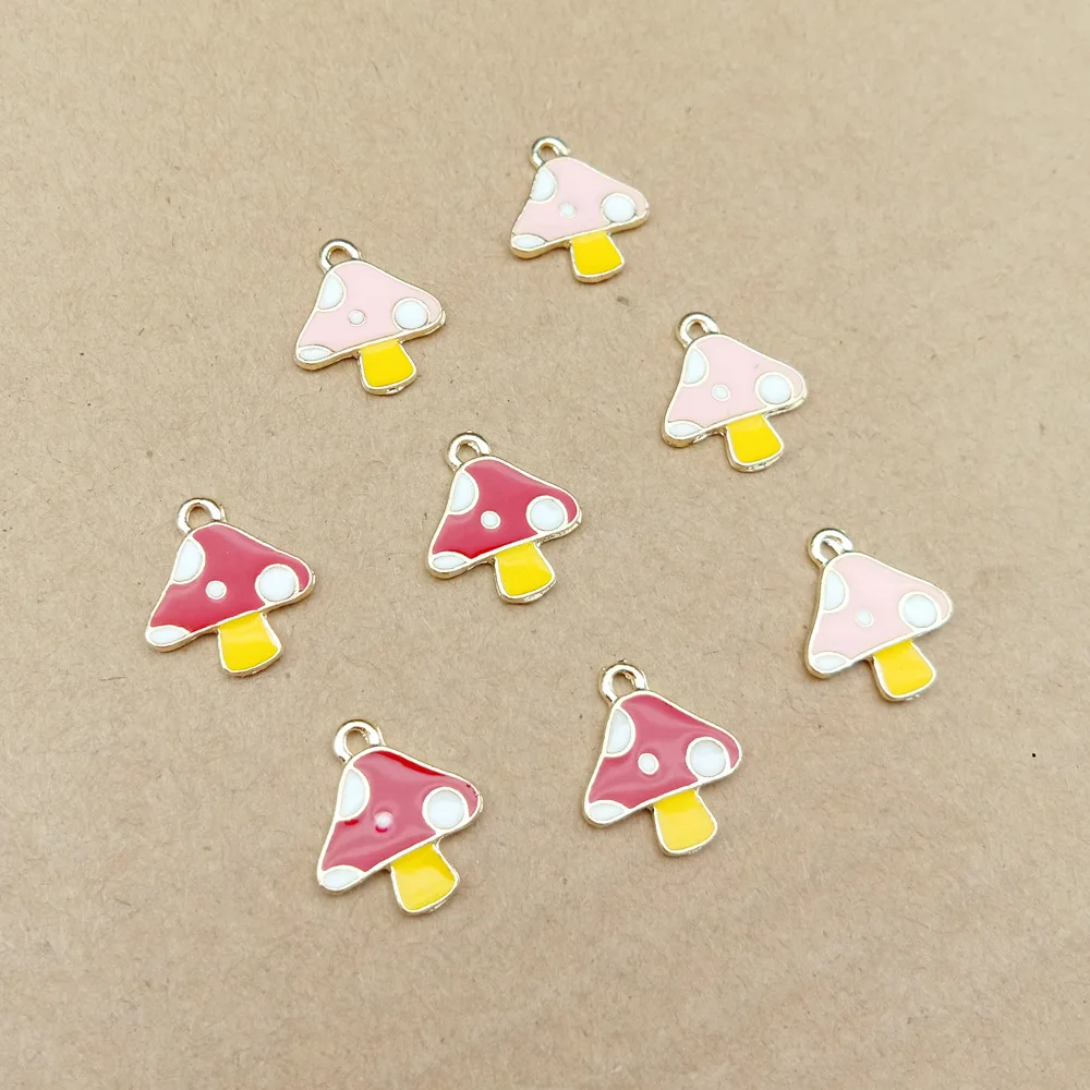 50PCS/lot 14*16mm Alloy Material Oil drop Mushroom Charm Enamel pendant for Earring Necklace DIY Handmade Jewelry Making
50PCS/lot 14*16mm Alloy Material Oil drop Mushroom Charm Enamel pendant for Earring Necklace DIY Handmade Jewelry Making