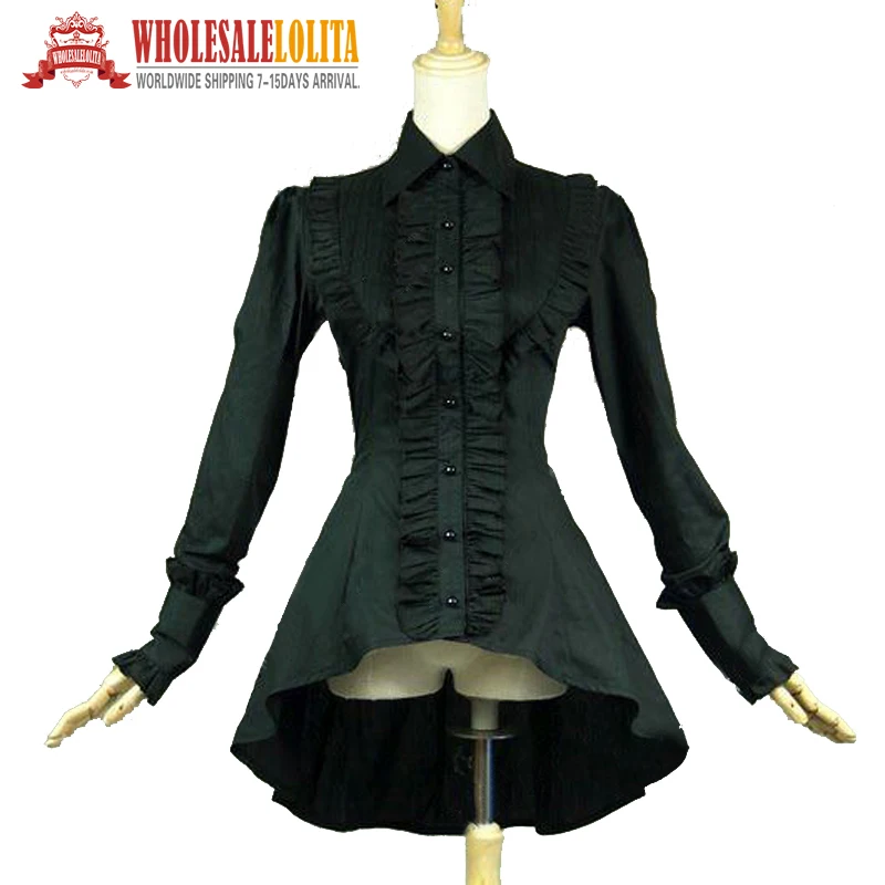 Romantic Victorian Edwardian Gothic Steampunk Clothing Punk Ruffle Women Black Witch Blouse Top Shirt
Romantic Victorian Edwardian Gothic Steampunk Clothing Punk Ruffle Women Black Witch Blouse Top Shirt