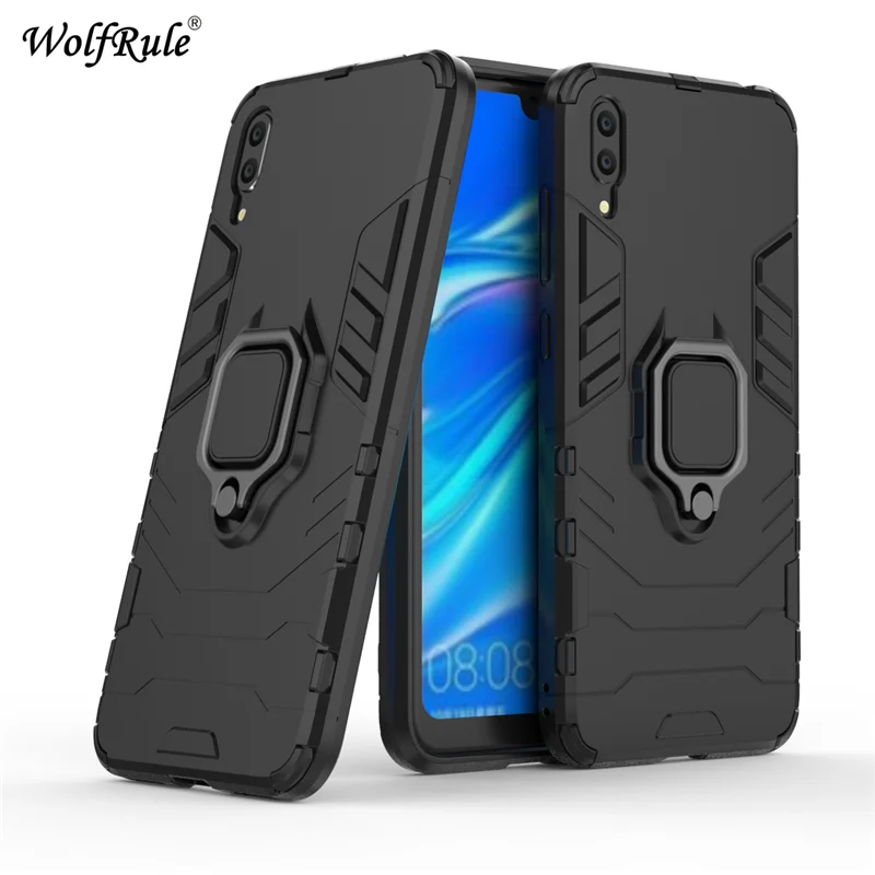 

Huawei Y7 Pro 2019 Case Cover TPU Hard PC For Huawei Enjoy 9 Case Ring Holder Stand Magnetic Armor Case Huawei Y7 Pro 2019