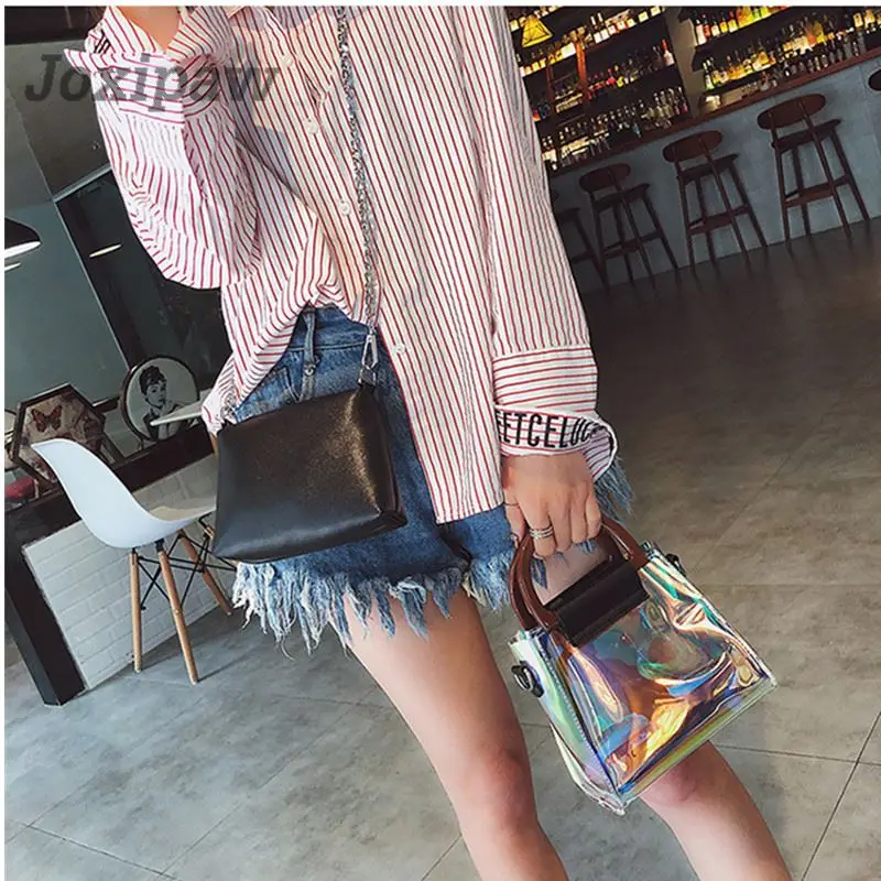 Joxipaw Fashion Transparent Women's Handbags Composite Bags Laser Jelly Shoulder Bag Female Summer Beach Shopping Bags PVC Totes
Joxipaw Fashion Transparent Women's Handbags Composite Bags Laser Jelly Shoulder Bag Female Summer Beach Shopping Bags PVC Totes