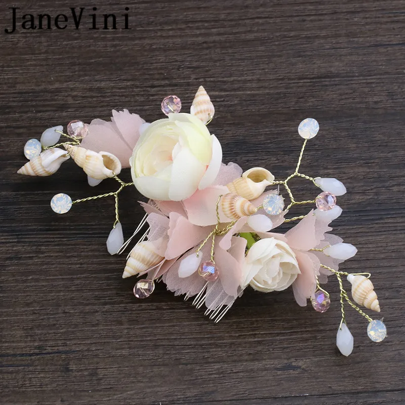 JaneVini Bohemia Artificial Flowers Bridal Hair Comb Shell Pink Women Wedding Hair Accessories Hairpins Wedding Haar Spelden
JaneVini Bohemia Artificial Flowers Bridal Hair Comb Shell Pink Women Wedding Hair Accessories Hairpins Wedding Haar Spelden