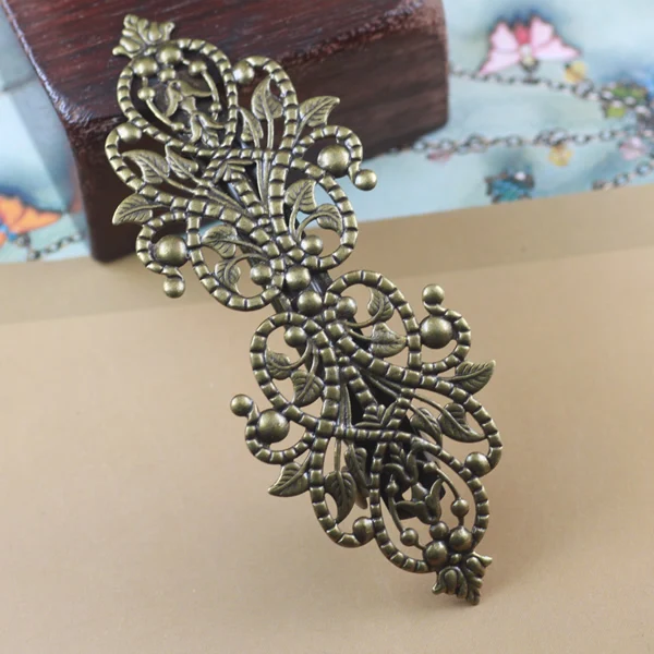 35x90mm Blank Barrette Bases Vintage Filigree Flower Hairwear Hairgrips Hair Clip Settings DIY Crafts Women's Jewelry Findings
35x90mm Blank Barrette Bases Vintage Filigree Flower Hairwear Hairgrips Hair Clip Settings DIY Crafts Women's Jewelry Findings