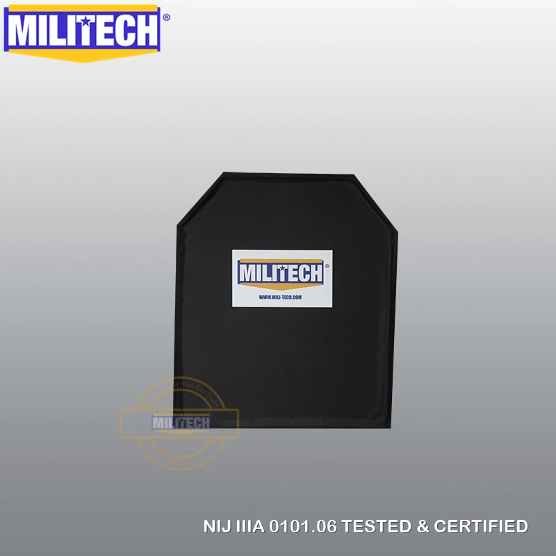 Резиновая пуленепробиваемая пластина для стрелков MILITECH 10x12 NIJ 0101 06 IIIA 3A 0115 00