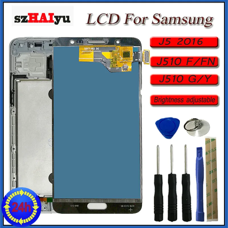 SzHAIyu регулировка яркости ЖК дисплей для Samsung Galaxy J5 2016 J510FN J510F J510G J510Y J510 + сенсорный