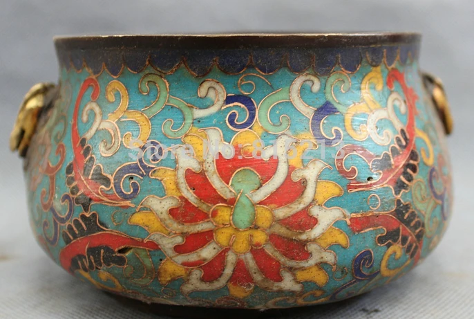 bi001156 Tibet Cloisonne Bronze Gilt FengShui Lion Head Statue Bowl Incense Burner Censer
bi001156 Tibet Cloisonne Bronze Gilt FengShui Lion Head Statue Bowl Incense Burner Censer