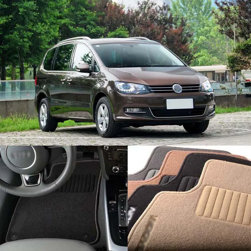 Фото 6 шт. Противоскользящие коврики из нейлона для VolksWagen Sharan 7 Seat 2010 2020|floor mat|floor mats for