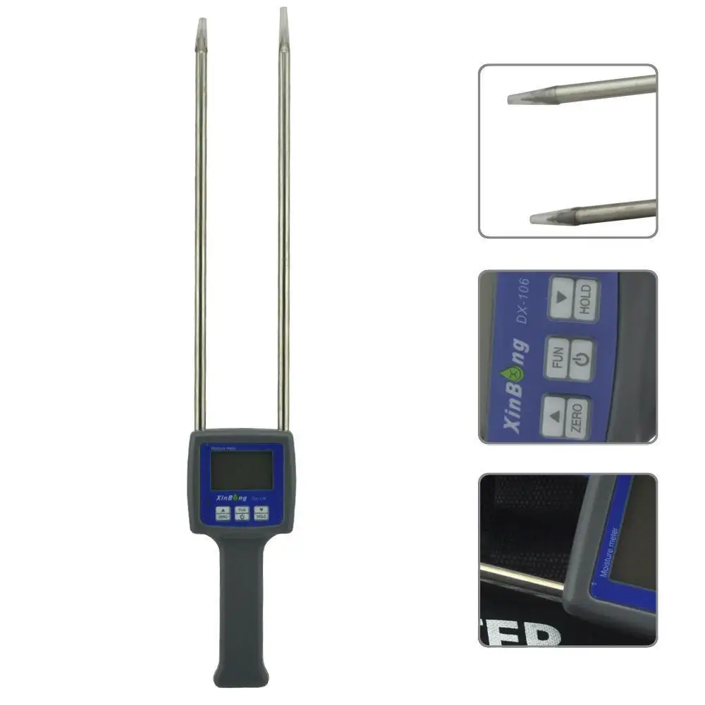 

Hygrometers Digital Multifunction Moisture Meter Hay soap wood powder tester 0-80% DX-106 humidity