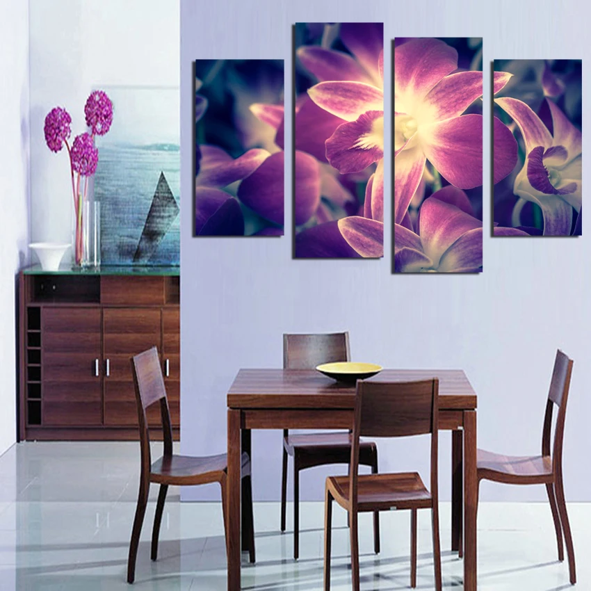 4 panel Hd purple flower canvas painting set paintings modern pictures coloridas decoration for living room wall modular F18857
4 panel Hd purple flower canvas painting set paintings modern pictures coloridas decoration for living room wall modular F18857