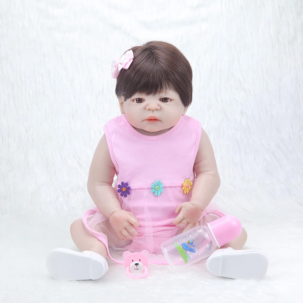 Forrsdor 22inch Silicone Lifelike cute newborn baby girl with pink Short sleeve suit best kid gifts silicone reborn baby doll
Forrsdor 22inch Silicone Lifelike cute newborn baby girl with pink Short sleeve suit best kid gifts silicone reborn baby doll