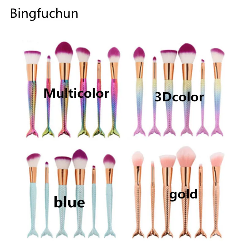 6pc/lot Mermaid Makeup Brushes Set Foundation Blending Powder Eyeshadow Contour Concealer Blush Cosmetic Make Up Tool Kit
6pc/lot Mermaid Makeup Brushes Set Foundation Blending Powder Eyeshadow Contour Concealer Blush Cosmetic Make Up Tool Kit