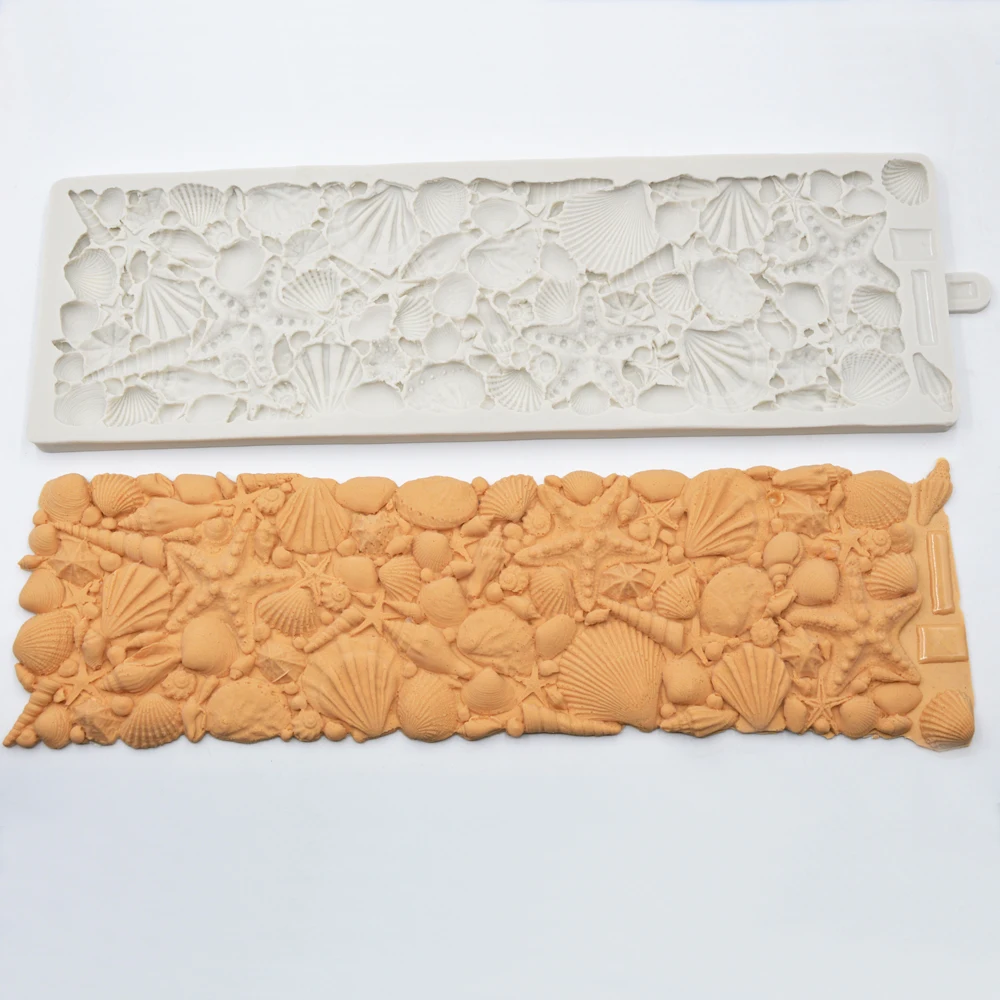 Food Grade Ocean Series Silicone Fondant Cake Decoration Mold Shells Conch Starfish Shape Cake Silicone Molds
Food Grade Ocean Series Silicone Fondant Cake Decoration Mold Shells Conch Starfish Shape Cake Silicone Molds