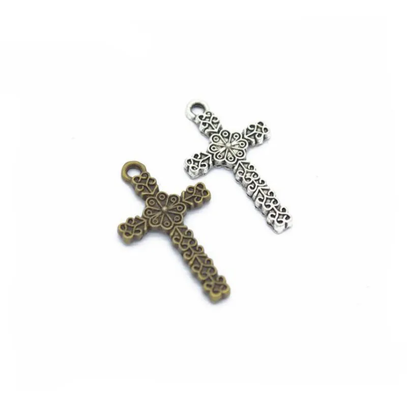 50pcs 26x15mm Antique Bronze/ Antique Silver Alloy Crosses Charm Pendant Fit Bracelets Necklace DIY Jewelry Making
50pcs 26x15mm Antique Bronze/ Antique Silver Alloy Crosses Charm Pendant Fit Bracelets Necklace DIY Jewelry Making