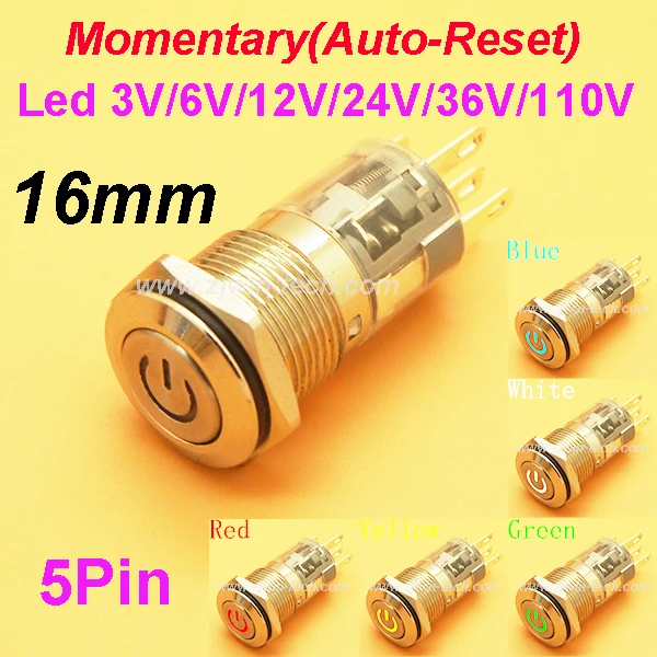 25PCS 16MM Panel hole Momentary Auto-Reset Nox-FixedMetal Button Switch with LED 12V/24V Power push button indication car dash
25PCS 16MM Panel hole Momentary Auto-Reset Nox-FixedMetal Button Switch with LED 12V/24V Power push button indication car dash