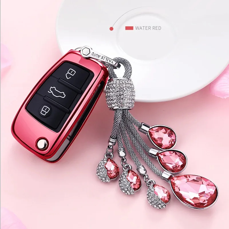 New TPU soft car key case For Audi Q3 A4L A6L Q5 Q7 A1 A3 flip key cover 6 color accessories with keychain car styling keychain
New TPU soft car key case For Audi Q3 A4L A6L Q5 Q7 A1 A3 flip key cover 6 color accessories with keychain car styling keychain