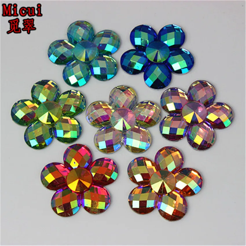 Micui 20pcs 30mm AB Color Resin Rhinestones Flat Back Flower Button For Clothes Dress Crafts Garment decoration ZZ526
Micui 20pcs 30mm AB Color Resin Rhinestones Flat Back Flower Button For Clothes Dress Crafts Garment decoration ZZ526