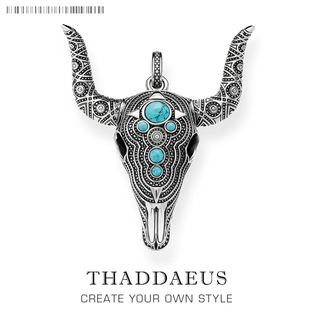 Pendant Blue Bull Head Skull,2019 Fashion Punk Ethnic Jewelry Europe 925 Sterling Silver Bijoux Gift For Woman & Rebel Men
Pendant Blue Bull Head Skull,2019 Fashion Punk Ethnic Jewelry Europe 925 Sterling Silver Bijoux Gift For Woman & Rebel Men