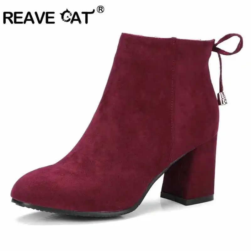 Женские ботильоны на высоком каблуке REAVE CAT, осенне-зимние ботинки из флока с круглым носком и перекрестной шнуровкой, модные повседневные б...
Женские ботильоны на высоком каблуке REAVE CAT, осенне-зимние ботинки из флока с круглым носком и перекрестной шнуровкой, модные повседневные б...
